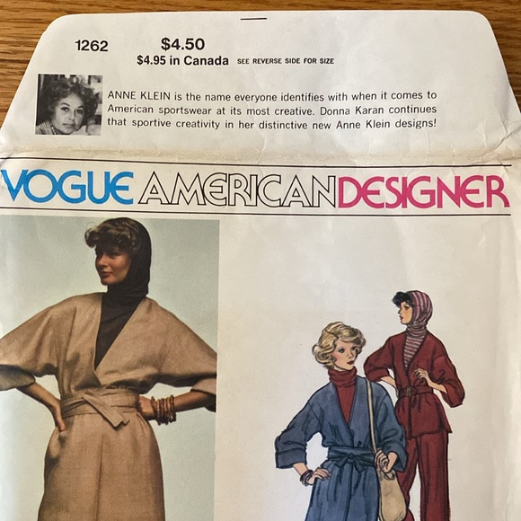 VTG ‘70s Vogue Anne Klein UNCUT Pattern - Picture 7 of 8